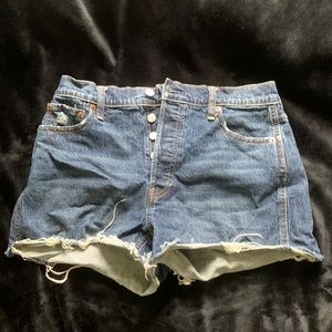 Short Distressed Jean Shorts (High Rise)